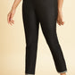 W for Woman Black Thread Embroidery A-line Kurta and Slim Pant Set