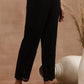 W for Woman Black Schiffli Straight Pants