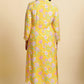 W for Woman Bright Yellow Floral Printed Kurta & Pants Set