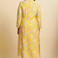 W for Woman Bright Yellow Floral Printed Kurta & Pants Set