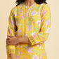 W for Woman Bright Yellow Floral Printed Kurta & Pants Set