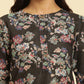 W for Woman Black Floral Printed Kurta And Pants Set