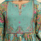 W for Woman Brown Floral Printed Kurta, Pant And Dupatta Set