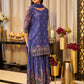 W for Woman Blue Floral Printed Kurta, Sharara And Dupatta Set