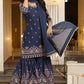 W for Woman Blue Floral Printed Kurta, Sharara And Dupatta Set