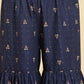 W for Woman Blue Floral Printed Kurta, Sharara And Dupatta Set
