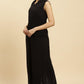 W for Woman Black Cotton Schiffli Top And Pants Co-Ord Set