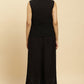 W for Woman Black Cotton Schiffli Top And Pants Co-Ord Set