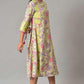 W for Woman Green Printed Godget Summer Dress