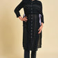 W for Woman Black Mock Vest Plus Size kurta