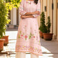 W for Woman Light Pink Floral Printed Summer kurta