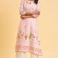 W for Woman Light Pink Floral Printed Summer kurta