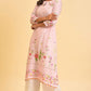 W for Woman Light Pink Floral Printed Summer kurta