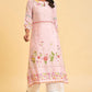 W for Woman Light Pink Floral Printed Summer kurta