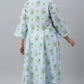 W for Woman Blue Floral Printed Panelled Shirt Dress