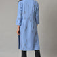 W for Woman Blue Geometric Print Plus Size Shirt kurta