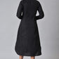 W for Woman Black Cotton Embroidered Shirt Dress