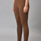 W for Woman Brown Cotton Jersey Tights