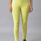 W for Woman Celery Green Cotton Jersey Tights