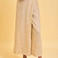 W for Woman Beige Rayon Flared Kurta and Parallel Pant Set
