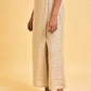 W for Woman Beige Rayon Flared Kurta and Parallel Pant Set