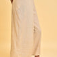 W for Woman Beige Rayon Flared Kurta and Parallel Pant Set