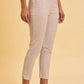 W for Woman Beige Printed Rayon A-Line Kurta and Slim Pant Set
