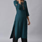 W for Woman Teal Embroidered Round Neck kurta