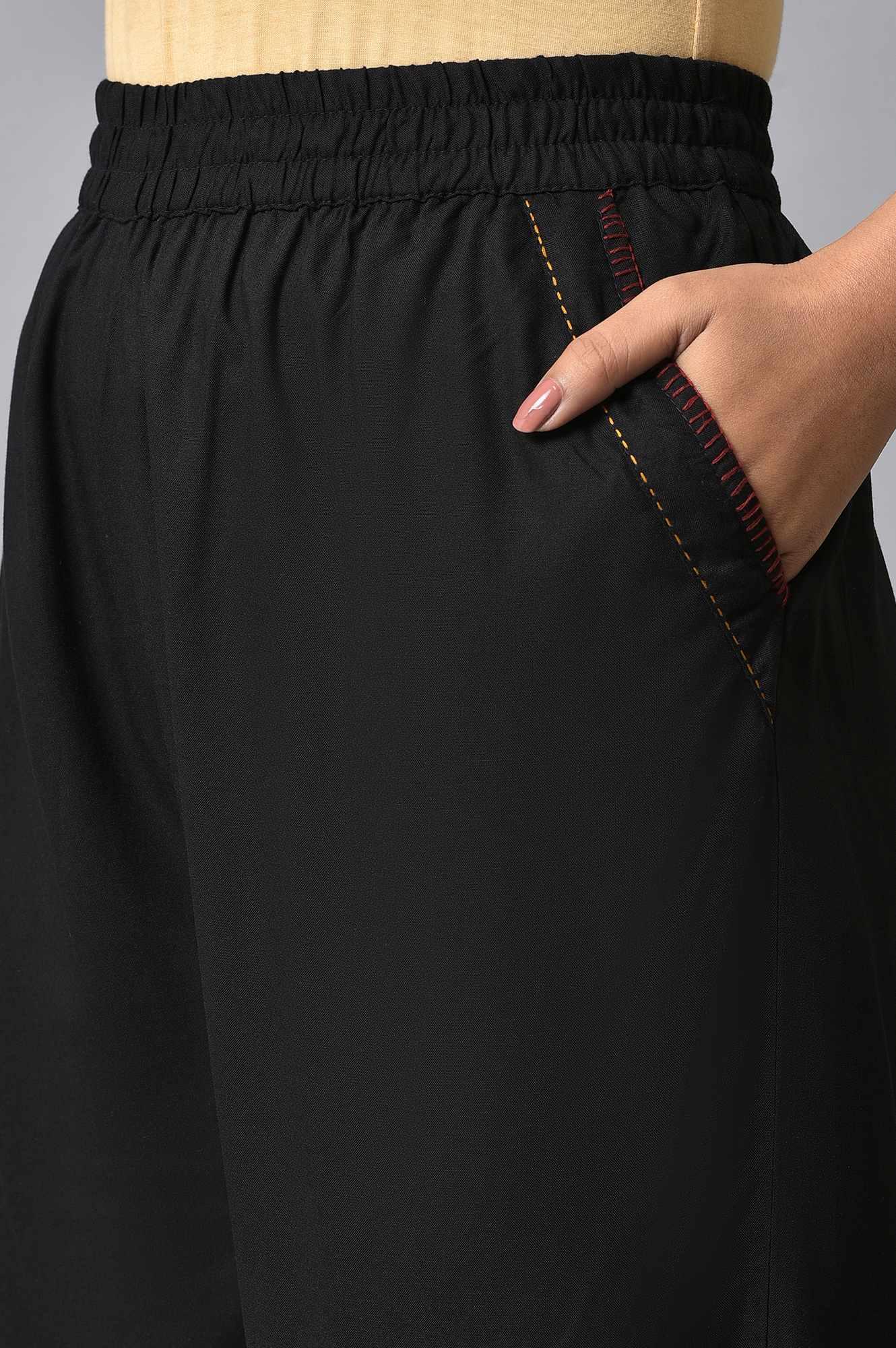 W for Woman Teal Embroidered Round Neck kurta
