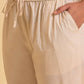 W for Woman Beige Glitter Printed kurta & Pants Set