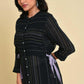 W for Woman Black Mock Vest kurta Set