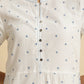 W for Woman White Printed Summer Kurta Co-Ord Set