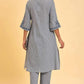 W for Woman Blue Embroidered kurta & Pants Co-Ord Set