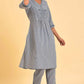 W for Woman Blue Embroidered kurta & Pants Co-Ord Set