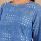 W for Woman Blue Polka Dot Printed Pure Cotton Straight Kurta and Pants Co-ord Set