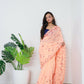 Vamsee Era Peach Georgette Saree - Swadesiicart