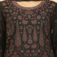 W for Woman Black Printed Acrylic Kurta, Pants And Shawl Set