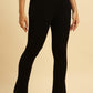 W for Woman Black Solid Fit And Flare Pants