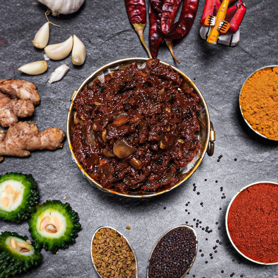 Madhura Pickles Kakarakaya Pickle - Swadesiicart