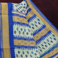Combo of Off White and Blue Patan Patola Semi Chanderi Saree By Gayathri Reddy Designer Studio | Swadesiicart