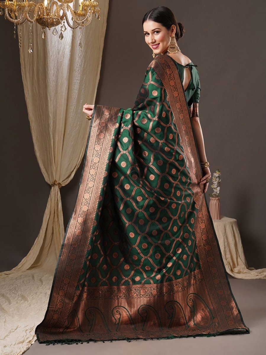 Anouk Woven Design Zari Silk Blend Banarasi Saree | Swadesiicart
