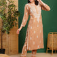 ADA Ethnic Motifs Embroidered Chikankari Kurta with Trousers | Swadesiicart