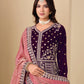 Anaita Purple Velvet Anarkali Suits With Heavy Embroidery Work