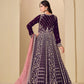 Anaita Purple Velvet Anarkali Suits With Heavy Embroidery Work