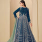 Anaita Teal Velvet Anarkali Suits With Heavy Embroidery Work