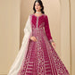 Anaita Magenta Velvet Anarkali Suits With Heavy Embroidery Work