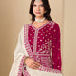 Anaita Magenta Velvet Anarkali Suits With Heavy Embroidery Work
