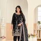 Anaita Black Ice Velvet Suit With Embroidery Work