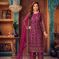 Anaita Purple Embroidered Net Salwar Suit