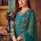 Anaita Teal Embroidered Net Salwar Suit